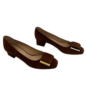 Lorbac Sude Low Heel Pump Chocolate Brown Size EU 37